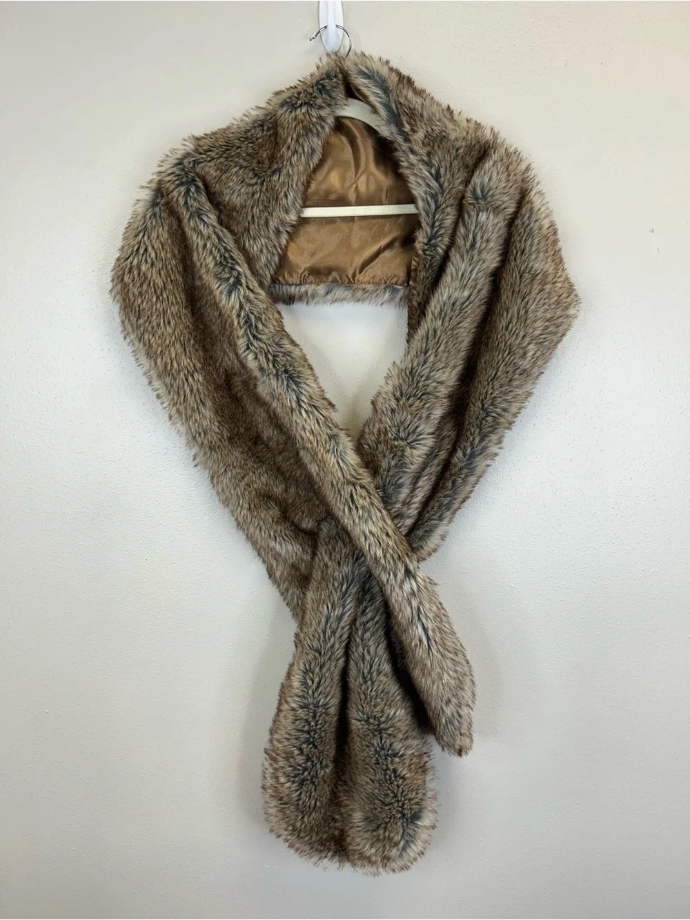 Wedding Event Pull Through Faux Fur Shawl Holiday‎ Plus Size Formal Fall Winter